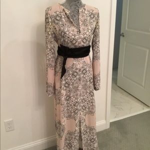 BCBG MAXAZRIA Long pink and black dress